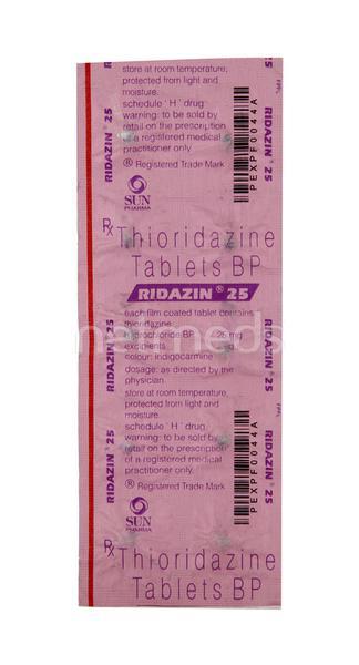 Ridazin 25mg Tablet 10'S - Global Surgicals