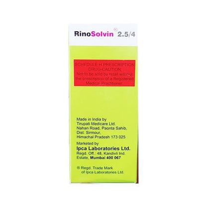 RINOSOLVIN 2.5/4 Syrup 60ml - Global Surgicals