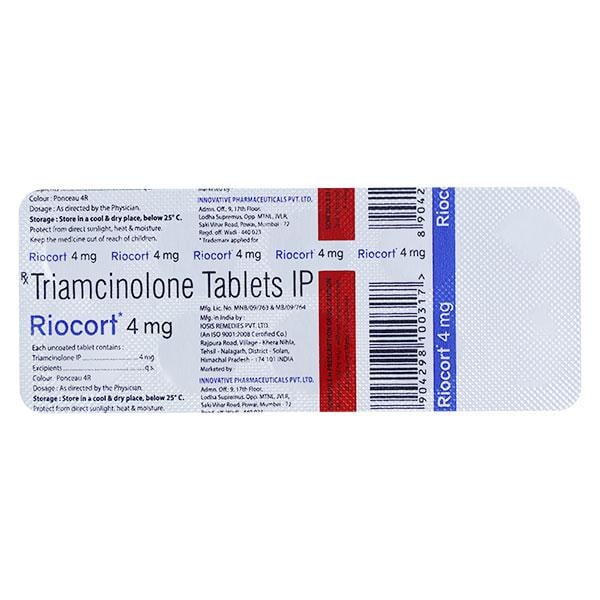 RIOCORT 4mg Tablet 10's - Global Surgicals