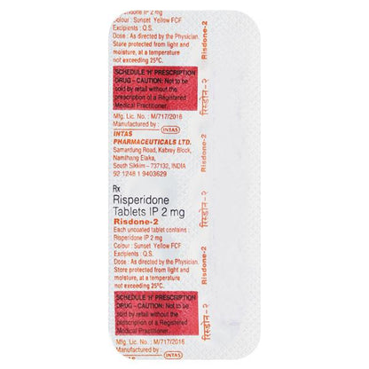 Risdone 2mg Tablet 10'S - Global Surgicals