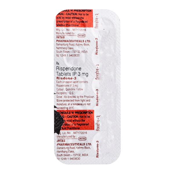 Risdone 3mg Tablet 10'S - Global Surgicals