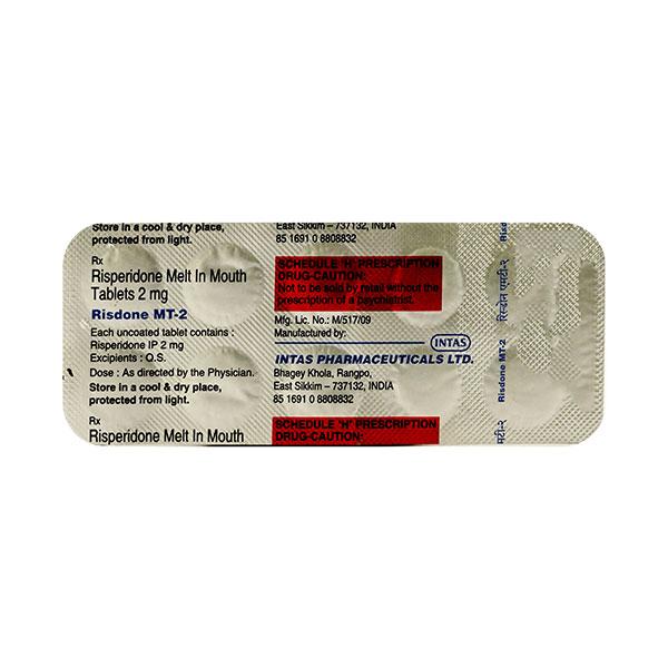 Risdone MT 2mg Tablet 10'S - Global Surgicals