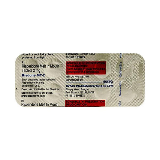 Risdone MT 2mg Tablet 10'S - Global Surgicals