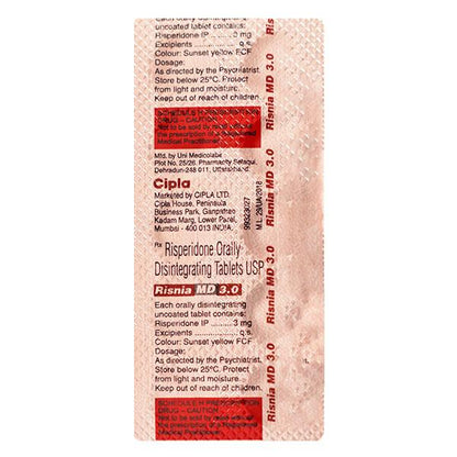 Risnia MD 3mg Tablet 10'S - Global Surgicals