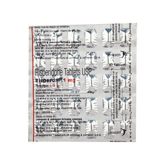 Risperdal 1mg Tablet 30'S - Global Surgicals