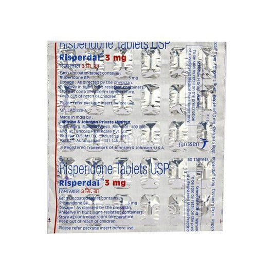 Risperdal 3mg Tablet 30'S - Global Surgicals