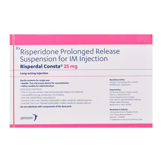 Risperdal Consta 25mg Injection(Pfs) 2ml - Global Surgicals