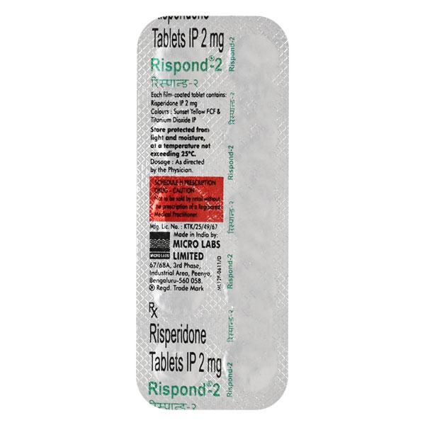 Rispond 2mg Tablet 10'S - Global Surgicals