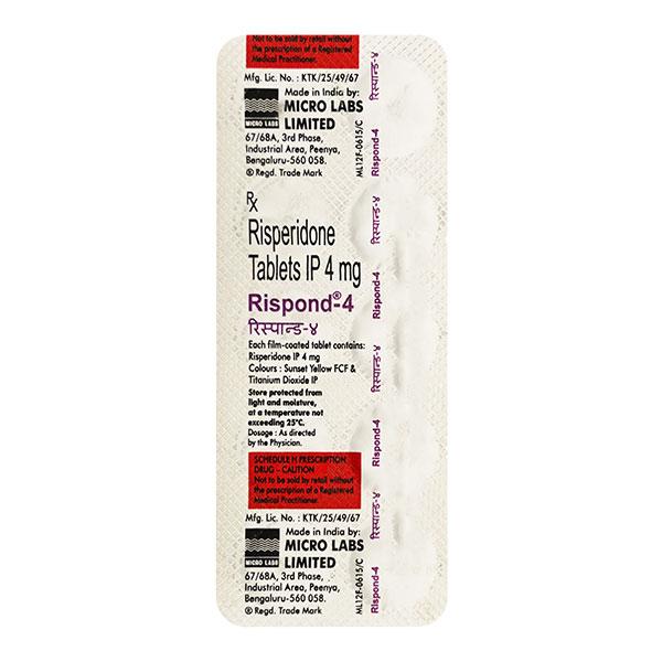 Rispond 4mg Tablet 10'S - Global Surgicals