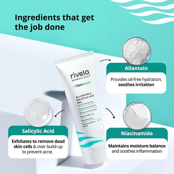 RIVELA ALLANTOIN & SALICYLIC ACID Gel 50ml - Global Surgicals