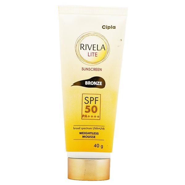 RIVELA LITE BRONZE SPF 50 PA++++ Sunscreen 40gm - Global Surgicals