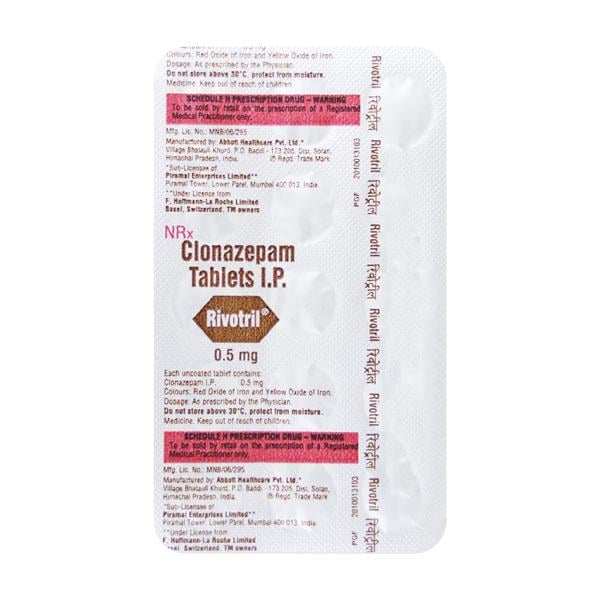 Rivotril 0.5mg Tablet 15'S - Global Surgicals