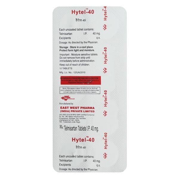 Hytel 40mg Tablet 10'S
