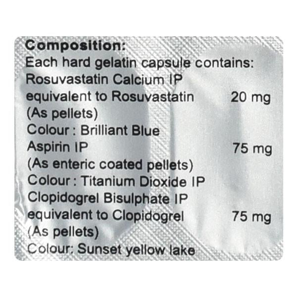 ROSUTOR GOLD 20/75mg Capsule 15's