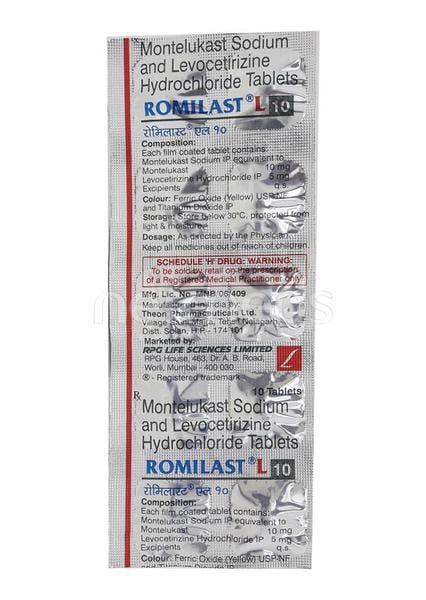 Romilast L 10mg Tablet 10'S - Global Surgicals