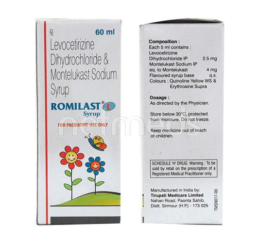 Romilast L Syrup 60ml - Global Surgicals