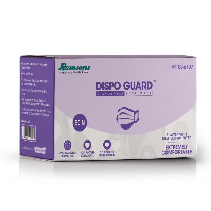 Romsons Dispo Guard Non Woven Ear Loop Face Mask - Global Surgicals