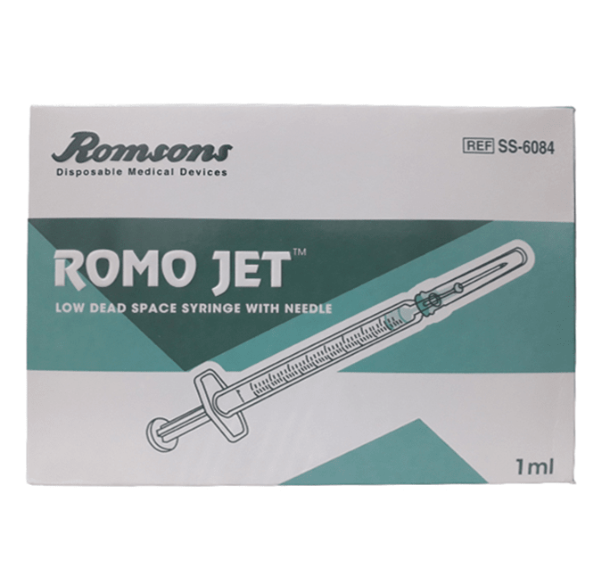 Romsons Romo Jet 1ml Syringe With Needle - Global Surgicals