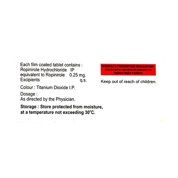 Roparil 0.25mg Tablet 10'S - Global Surgicals