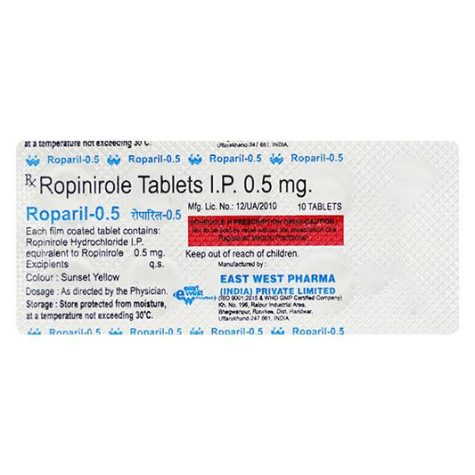 Roparil 0.5mg Tablet 10'S - Global Surgicals