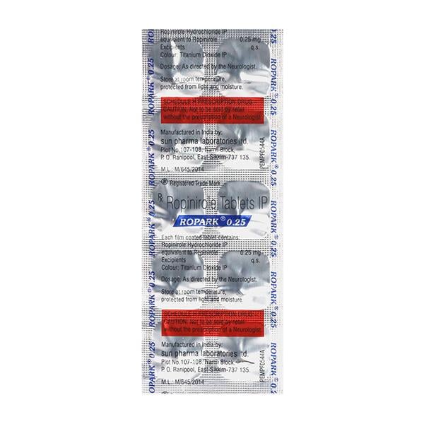 Ropark 0.25mg Tablet 10'S - Global Surgicals