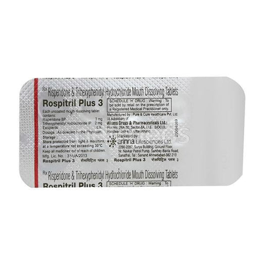 Rospitril Plus 3mg Tablet 10'S - Global Surgicals