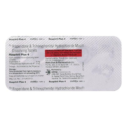Rospitril Plus 4mg Tablet 10'S - Global Surgicals