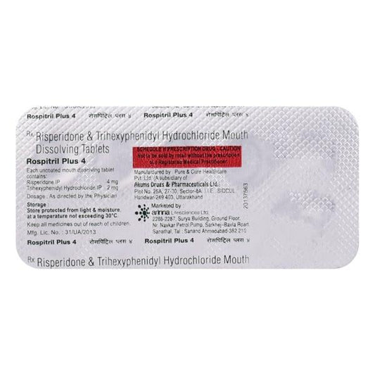 Rospitril Plus 4mg Tablet 10'S - Global Surgicals