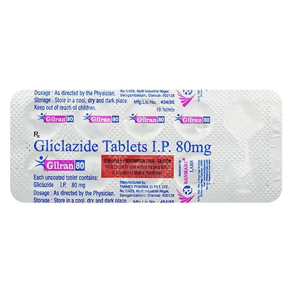 GILRAN 80mg Tablet 10's