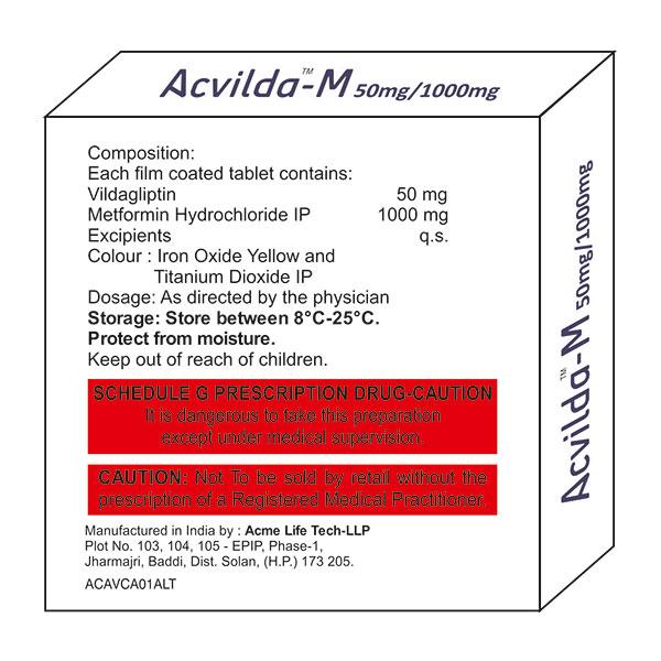 ACVILDA M 1000 Tablet 10's