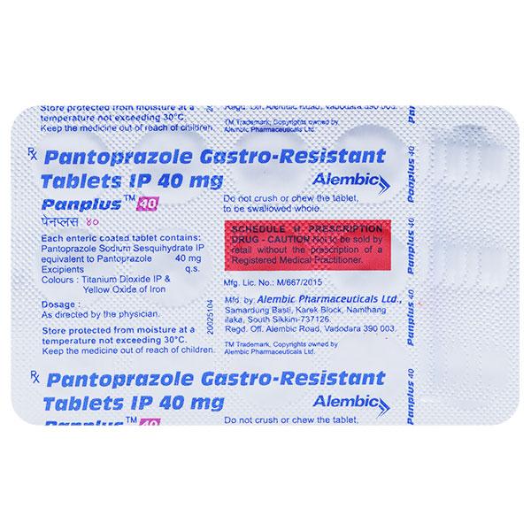 Panplus 40mg Tablet 15'S