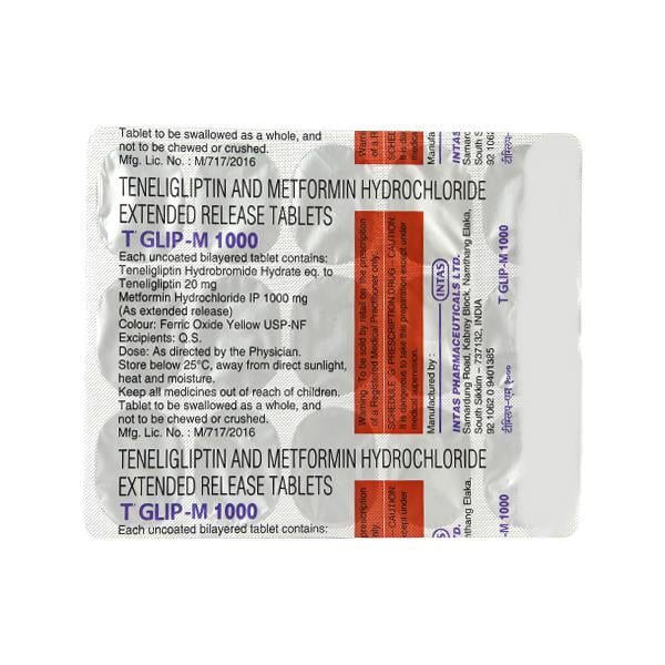 Tglip M 1000mg Tablet 15'S