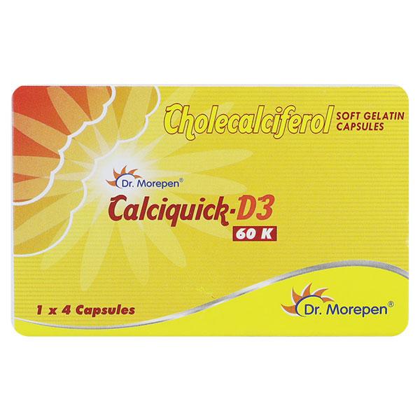 Calciquick D3 60000IU Capsule 4'S