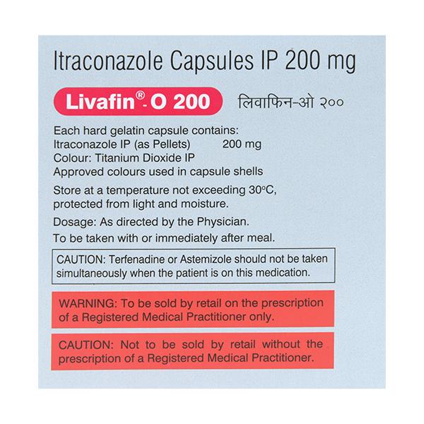 LIVAFIN O 200 Capsule 10's
