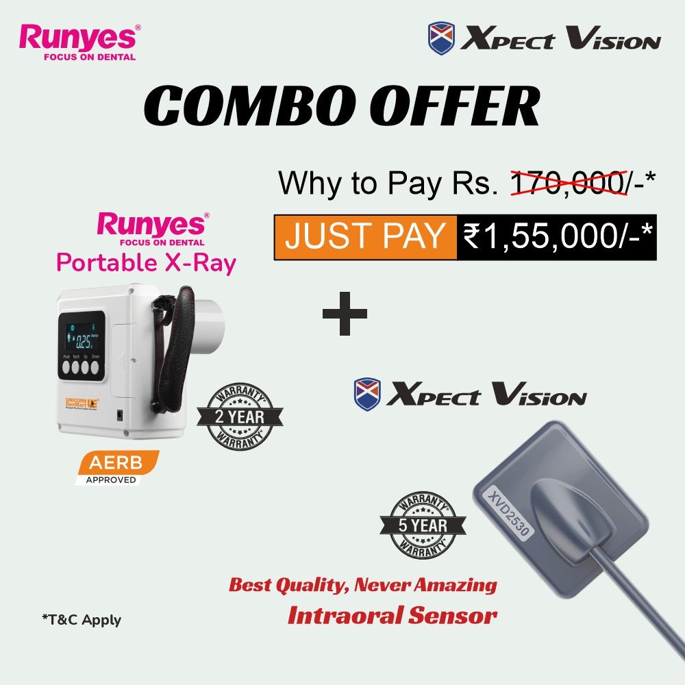 Runyes Portable X - Ray Machine with Xpect Vision RVG Sensor - Global Surgicals