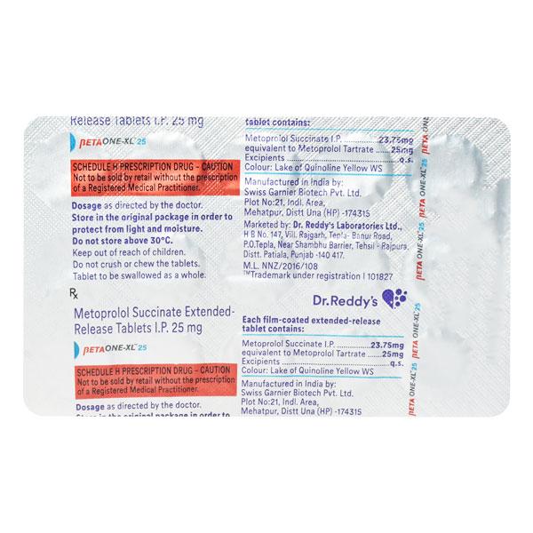 Betaone XL 25mg Tablet 15'S
