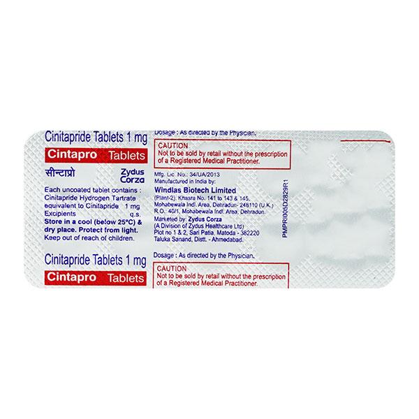 Cintapro 1mg Tablet 10'S