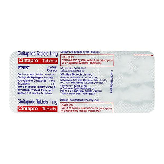 Cintapro 1mg Tablet 10'S