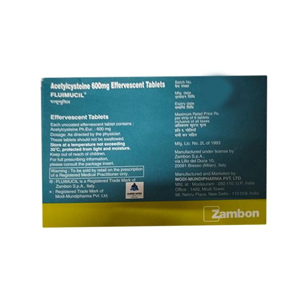 Fluimucil Lemon Flavour Effervescent Tablet 6'S