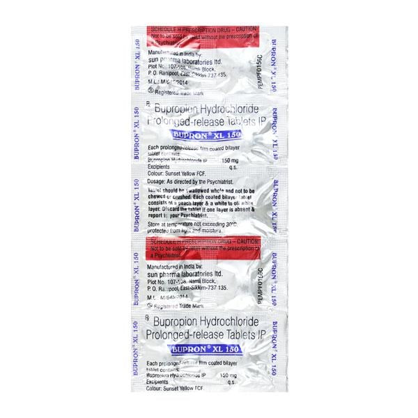 Bupron XL 150mg Tablet 10'S