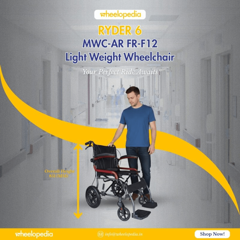 Ryder 6 Steel Light Foldable Attendant Driven Manual Wheelchair - Global Surgicals