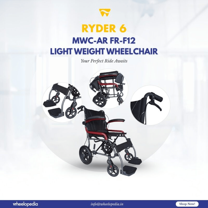 Ryder 6 Steel Light Foldable Attendant Driven Manual Wheelchair - Global Surgicals