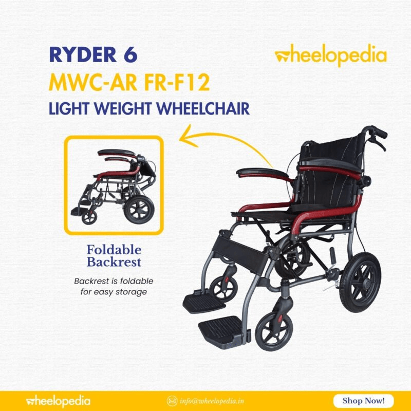 Ryder 6 Steel Light Foldable Attendant Driven Manual Wheelchair - Global Surgicals
