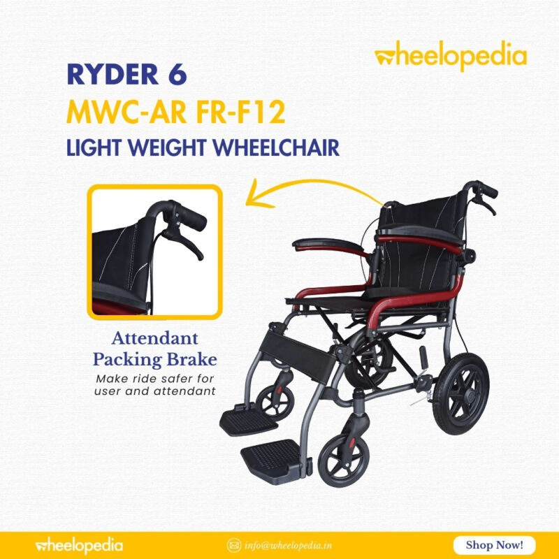Ryder 6 Steel Light Foldable Attendant Driven Manual Wheelchair - Global Surgicals