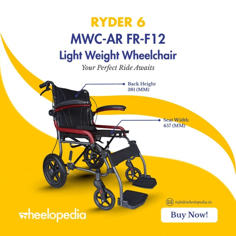 Ryder 6 Steel Light Foldable Attendant Driven Manual Wheelchair - Global Surgicals