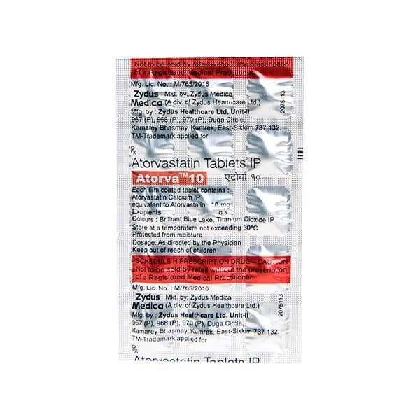 Atorva 10Mg Tablet 15's