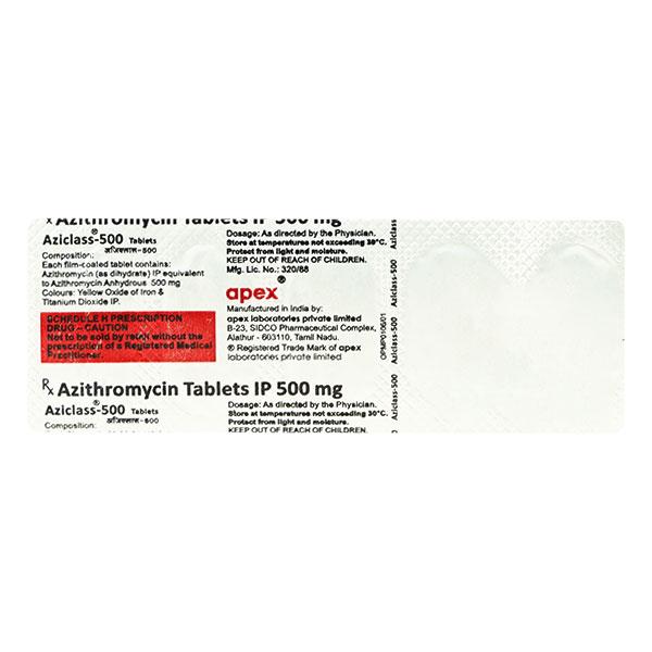 AZICLASS 500mg Tablet 5's