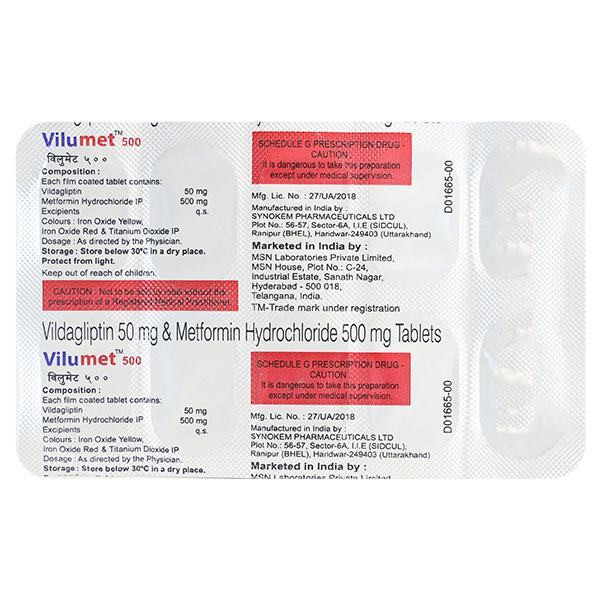 VILUMET 500mg Tablet 10's