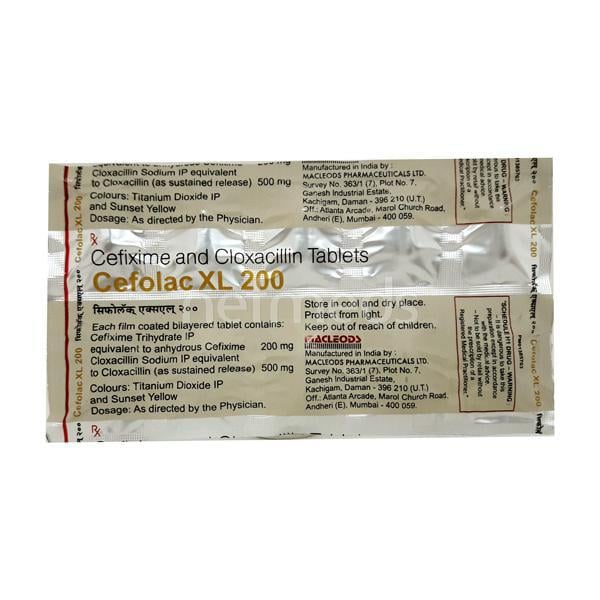 Cefolac XL 200mg Tablet 10'S