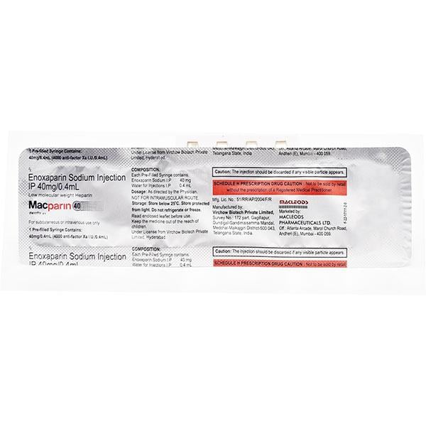 Macparin 40mg Injection 0.4ml